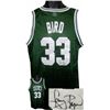Image 1 : Larry Bird Signed Boston Celtics Green Prostyle Jersey XL- Bird Hologram