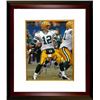 Image 1 : Aaron Rodgers Signed Green Bay Packers 8X10 Photo Custom Framed  (White Jersey)