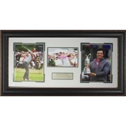 Rory Mcilroy Unsigned 17X35 3 Photo Leather Framed 2014 British Open