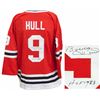 Image 1 : Bobby Hull Signed Red Custom T/B Hockey Jersey W/HOF 1983