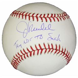 Joe Maddon Signed Rawlings Official MLB Baseball W/Try Not To Suck