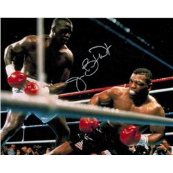 James Buster Douglas Signed Knocking Down Mike Tyson 8X10 Photo