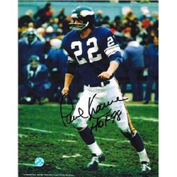 Paul Krause Signed Minnesota Vikings 8X10 Photo HOF 98 (Facing Left)
