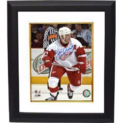 Brett Hull Signed Detroit Red Wings 8X10 Photo Custom Framed- Tri-Star Hologram