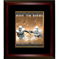 Texas Longhorns Heisman Trophy Winners Signed 16X20 Color Photo Hook Em Horns Custom Framed W/ Earl 