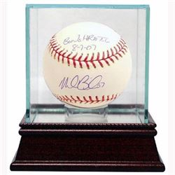 Mike Bacsik Signed MLB Baseball Bonds HR #756 8-7-07 W/ Glass Case