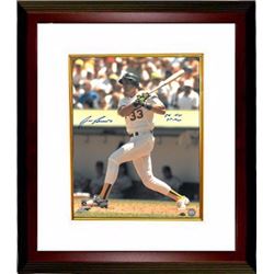 Jose Canseco Signed Oakland A's 16X20 Photo Custom Framed Dual 86 ROY & 88 MVP (White Jersey)