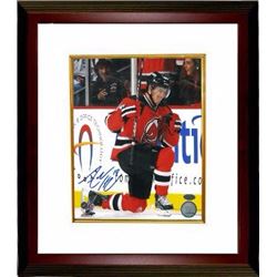 Adam Henrique Signed New Jersey Devils 8X10 Photo Custom Framed Vertical On Knee