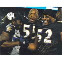 Ray Lewis Signed Baltimore Ravens 16X20 Photo With Terrell Suggs