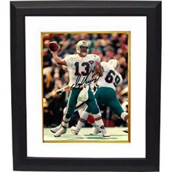 Dan Marino Signed Miami Dolphins 8X10 Photo (White Jersey Passing)