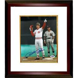 Pete Rose Signed Cincinnati Reds 8X10 Photo (4192 Record Breaker) Custom Framed- PSA Hologram