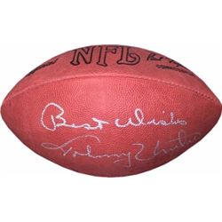 Johnny Unitas Signed Official NFL Tagliabue Football Best Wishes (Baltimore Colts)