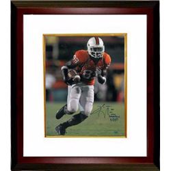 Sinorice Moss Signed Miami Hurricanes 16X20 Photo Custom Framed 2006 Senior Bowl MVP- Moss Hologram