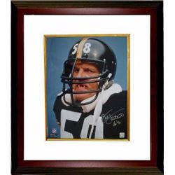 Jack Lambert Signed Pittsburgh Steelers 16X20 Photo Tooth HOF 90 Custom Framed-Lambert Hologram