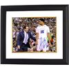 Image 1 : Jahlil Okafor Signed Duke Blue Devils 8X10 Photo #15 Custom Framed (With Mike Krzyzewski)