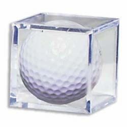 Golf Ball Acrylic Display Case Cube- Case Of 6