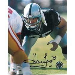 Howie Long Signed Oakland Raiders 8X10 Photo (3 Pt Stance)
