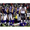 Image 1 : Brian Urlacher Signed Chicago Bears Standing Over Vikings Brett Favre 8X10 Photo