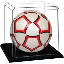 Soccer Ball Unsigned Display Case With Black Base