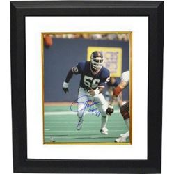 Lawrence Taylor Signed New York Giants 16X20 Photo Custom Framed  HOF 99 (Running)- JSA Hologram