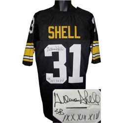 Donnie Shell Signed Pittsburgh Steelers Black TB Prostyle Jersey SB IX X XIII XIV- JSA Hologram