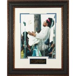Jimi Hendrix Unsigned 11X14 Photo Leather Framed (Entertainment/Music)