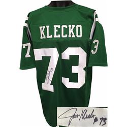Joe Klecko Signed New York Jets Green TB Prostyle Jersey #73 XL- JSA Hologram (New York Sack Exchang