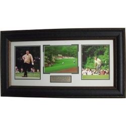 Jack Nicklaus Unsigned 38X21 Custom Leather Framed W/3 8X10's Masters #13 With Palmer