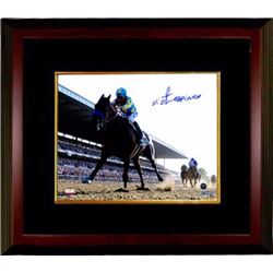 American Pharoah Signed 8X10 Photo Custom Framed 2015 Belmont Stakes Horse Racing Triple Crown W/Esp