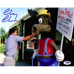 Chevy Chase Signed National Lampoon's Vacation Punching Moose 8X10 Photo
