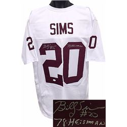 Billy Sims Signed Oklahoma Sooners TB White Custom Jersey #20 78 Heisman XL- JSA Hologram