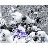 Image 1 : Billy Sims Signed Oklahoma Sooners B&W Goal Line Leap 8X10 Photo W/78 Heisman