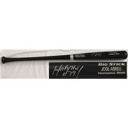 Jose Abreu Signed Rawlings Black Big Stick Name-Engraved Bat W/2014 AL ROY