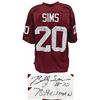 Image 1 : Billy Sims Signed Maroon Custom Football Jersey W/78 Heisman