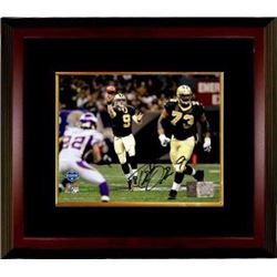 Drew Brees Signed New Orleans Saints 16X20 Photo Custom Framed (NFC Championship Game)- Brees Hologr