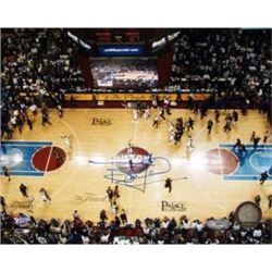 Bill Laimbeer Signed Detroit Pistons Finals Celebration 8X10 Photo- Steiner Hologram