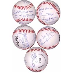 Hank Aaron Signed 500 Home Run Club OFC National League Baseball W/ 11 Signatures- PSA Authenticated