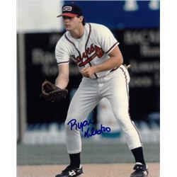 Ryan Klesko Signed Atlanta Braves 8X10 Photo (Fielding)