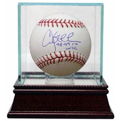 Chuck Knoblauch Signed Official Major League Baseball 98 99 00 WSC W/ Glass Case (New York Yankees)