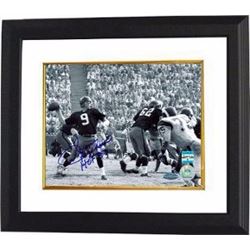 Sonny Jurgensen Signed Washington Redskins B&W 8X10 Photo HOF 83 Custom Framed- Jurgensen Hologram