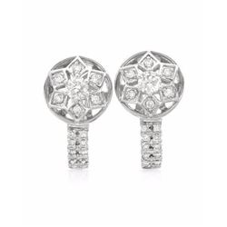 Round Fashion Diamond Earrings In 14K White Gold | 289175