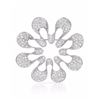 Image 1 : Round Pave-Set Diamond Brooch In 18K White Gold | 363707