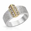 Image 1 : Genuine White Diamonds Ring In 14K White & Yellow Gold|278737