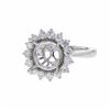 Image 1 : Round-Cut Prong-Set Halo Diamond Semi Mount  In 14K White Gold | 419609