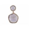 Image 1 : Purple Amethyst W/ Diamonds Slider W/ Chain In 14K Rose Gold | 420623