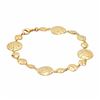 Image 1 : Gold Plated Circles Bracelet With Czs