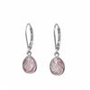 Image 1 : Gold Tone Sterling Silver Pink 8X10 Teardrop Lever Back Earrings 30M Long