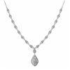 Image 1 : Sterling Silver CZ Holiday Necklace, 16" 3"