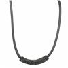 Image 1 : Black Stainless Steel Mesh Magnet Necklace