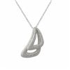 Image 1 : Sterling Silver Triangular Shaped CZ Pendant